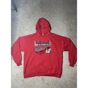 Hanes Georgia Bulldogs 2022 National Champions Red Hoodie Mens XL‎ Sweatshirt